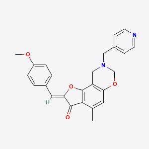 (Z)-2-(4-methoxybenzylidene)-4-methyl-8-(pyridin-4-ylmethyl)-8,9-dihydro-2H-benzofuro[7,6-e][1,3]oxazin-3(7H)-one