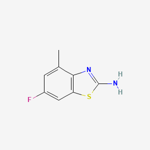 molecular formula C8H7FN2S B3313777 2-Amino-6-fluoro-4-methylbenzothiazole CAS No. 946612-95-9