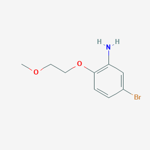 molecular formula C9H12BrNO2 B3313779 5-Bromo-2-(2-methoxyethoxy)aniline CAS No. 946664-81-9