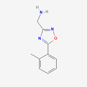 molecular formula C10H11N3O B3313800 [5-(2-Methylphenyl)-1,2,4-oxadiazol-3-yl]methanamine CAS No. 946745-07-9