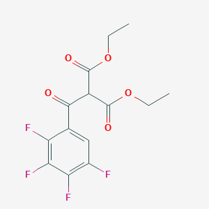 molecular formula C14H12F4O5 B3313808 二乙基(2,3,4,5-四氟苯甲酰)丙二酸酯 CAS No. 94695-49-5