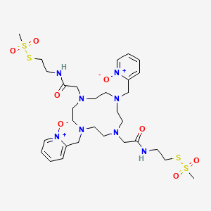 molecular formula C30H48N8O8S4 B3313858 4,10-Bis[(1-oxido-2-pyridinyl)methyl]-1,7-bis[2-(acetylamino)ethylmethanesulfonothioate] Ditrifluoroacetate Salt CAS No. 947326-26-3