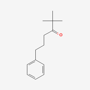 molecular formula C14H20O B3313870 2,2-Dimethyl-6-phenylhexan-3-one CAS No. 94743-26-7