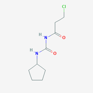 molecular formula C9H15ClN2O2 B3314054 3-(3-chloropropanoyl)-1-cyclopentylurea CAS No. 949791-72-4