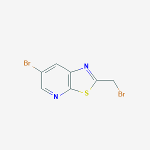 molecular formula C7H4Br2N2S B3314299 6-Bromo-2-(bromomethyl)thiazolo[5,4-b]pyridine CAS No. 951123-03-8