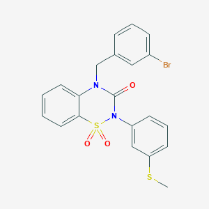 4-(3-bromobenzyl)-2-(3-(methylthio)phenyl)-2H-benzo[e][1,2,4]thiadiazin-3(4H)-one 1,1-dioxide
