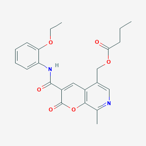 (3-{[(2-ethoxyphenyl)amino]carbonyl}-8-methyl-2-oxo-2H-pyrano[2,3-c]pyridin-5-yl)methyl butyrate