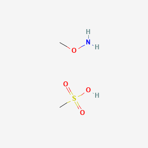 molecular formula C2H9NO4S B3314349 methanesulfonic acid;O-methylhydroxylamine CAS No. 951627-45-5