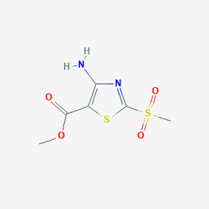 molecular formula C6H8N2O4S2 B3314357 Methyl 4-amino-2-(methylsulfonyl)thiazole-5-carboxylate CAS No. 951804-64-1