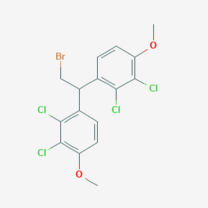 molecular formula C16H13BrCl4O2 B033145 1,1'-(2-溴乙叉基)双[2,3-二氯-4-甲氧基- CAS No. 397301-38-1
