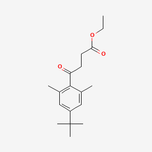 molecular formula C18H26O3 B3314789 Ethyl 4-(4-tert-butyl-2,6-dimethylphenyl)-4-oxobutanoate CAS No. 951889-37-5