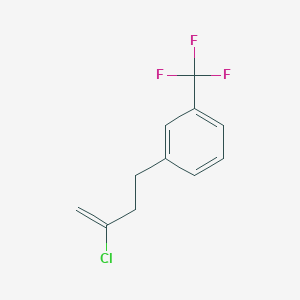 molecular formula C11H10ClF3 B3314795 2-Chloro-4-[(3-trifluoromethyl)phenyl]-1-butene CAS No. 951889-39-7