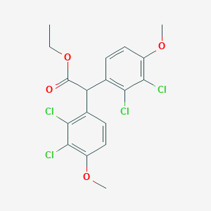 molecular formula C18H16Cl4O4 B033148 Ethyl 2,2-bis(2,3-dichloro-4-methoxyphenyl)acetate CAS No. 316382-53-3
