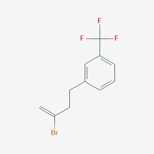 molecular formula C11H10BrF3 B3314811 2-Bromo-4-[(3-trifluoromethyl)phenyl]-1-butene CAS No. 951889-45-5