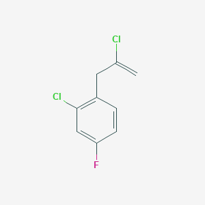 molecular formula C9H7Cl2F B3315685 2-Chloro-3-(2-chloro-4-fluorophenyl)-1-propene CAS No. 951894-39-6
