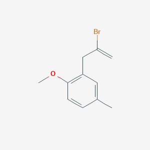 molecular formula C11H13BrO B3315754 2-Bromo-3-(2-methoxy-5-methylphenyl)-1-propene CAS No. 951894-84-1