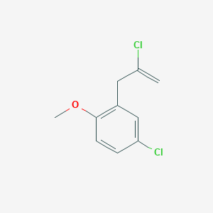 molecular formula C10H10Cl2O B3315780 2-Chloro-3-(5-chloro-2-methoxyphenyl)-1-propene CAS No. 951895-02-6