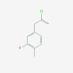 molecular formula C10H10ClF B3315818 2-Chloro-3-(3-fluoro-4-methylphenyl)-1-propene CAS No. 951895-41-3