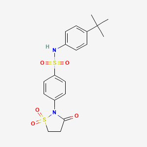 molecular formula C19H22N2O5S2 B3315903 N-(4-tert-butylphenyl)-4-(1,1,3-trioxo-1lambda6,2-thiazolidin-2-yl)benzene-1-sulfonamide CAS No. 951898-69-4