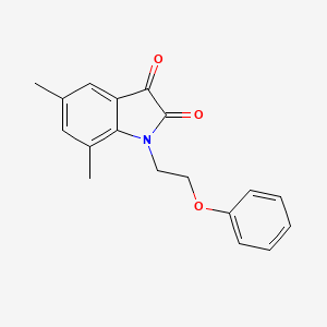 molecular formula C18H17NO3 B3315941 5,7-Dimethyl-1-(2-phenoxyethyl)indoline-2,3-dione CAS No. 951899-24-4