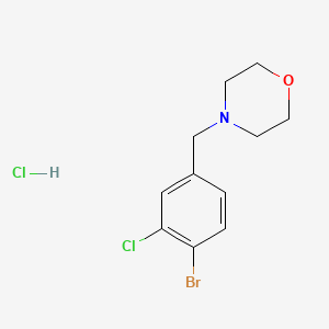 molecular formula C11H14BrCl2NO B3316041 4-[(4-Bromo-3-chlorophenyl)methyl]-morpholine hydrochloride CAS No. 952290-08-3