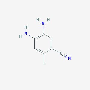 molecular formula C8H9N3 B3316060 4,5-Diamino-2-methylbenzonitrile CAS No. 952511-75-0