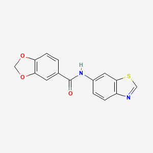 N-(benzo[d]thiazol-6-yl)benzo[d][1,3]dioxole-5-carboxamide