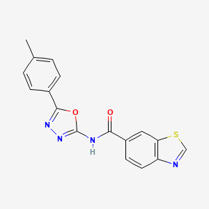 N-(5-(p-tolyl)-1,3,4-oxadiazol-2-yl)benzo[d]thiazole-6-carboxamide