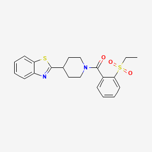(4-(Benzo[d]thiazol-2-yl)piperidin-1-yl)(2-(ethylsulfonyl)phenyl)methanone