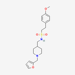 N-((1-(furan-2-ylmethyl)piperidin-4-yl)methyl)-2-(4-methoxyphenyl)ethanesulfonamide
