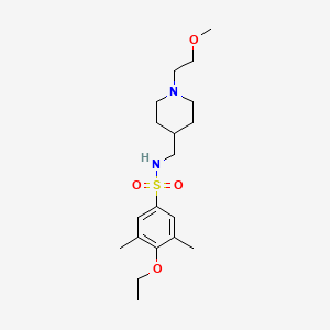 molecular formula C19H32N2O4S B3316130 4-ethoxy-N-{[1-(2-methoxyethyl)piperidin-4-yl]methyl}-3,5-dimethylbenzene-1-sulfonamide CAS No. 952983-71-0