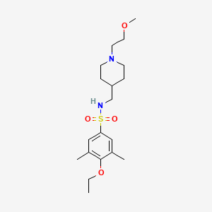 4-ethoxy-N-((1-(2-methoxyethyl)piperidin-4-yl)methyl)-3,5-dimethylbenzenesulfonamide