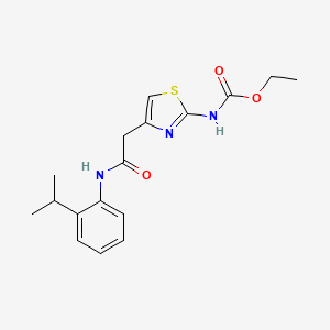 Ethyl (4-(2-((2-isopropylphenyl)amino)-2-oxoethyl)thiazol-2-yl)carbamate