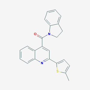 molecular formula C23H18N2OS B331616 2,3-DIHYDRO-1H-INDOL-1-YL[2-(5-METHYL-2-THIENYL)-4-QUINOLYL]METHANONE 