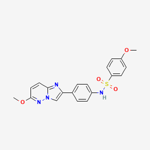 4-methoxy-N-(4-(6-methoxyimidazo[1,2-b]pyridazin-2-yl)phenyl)benzenesulfonamide