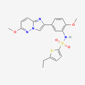 B3316187 5-ethyl-N-(2-methoxy-5-{6-methoxyimidazo[1,2-b]pyridazin-2-yl}phenyl)thiophene-2-sulfonamide CAS No. 953173-66-5