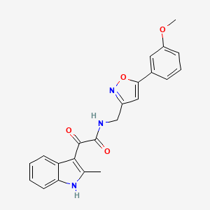 molecular formula C22H19N3O4 B3316199 N-{[5-(3-methoxyphenyl)-1,2-oxazol-3-yl]methyl}-2-(2-methyl-1H-indol-3-yl)-2-oxoacetamide CAS No. 953208-72-5