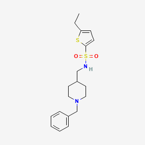 molecular formula C19H26N2O2S2 B3316218 N-[(1-benzylpiperidin-4-yl)methyl]-5-ethylthiophene-2-sulfonamide CAS No. 953261-10-4
