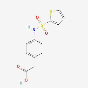 molecular formula C12H11NO4S2 B3316380 2-[4-(Thiophene-2-sulfonamido)phenyl]acetic acid CAS No. 953884-77-0