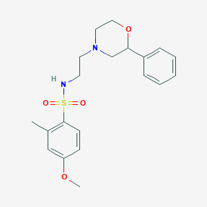 molecular formula C20H26N2O4S B3316467 4-methoxy-2-methyl-N-(2-(2-phenylmorpholino)ethyl)benzenesulfonamide CAS No. 953972-48-0