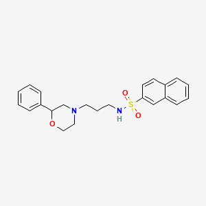 N-[3-(2-phenylmorpholin-4-yl)propyl]naphthalene-2-sulfonamide