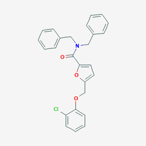 molecular formula C26H22ClNO3 B331655 N,N-dibenzyl-5-[(2-chlorophenoxy)methyl]furan-2-carboxamide 