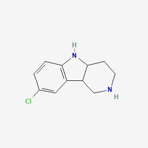 molecular formula C11H13ClN2 B3316612 8-chloro-2,3,4,4a,5,9b-hexahydro-1H-pyrido[4,3-b]indole CAS No. 954239-28-2