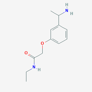 molecular formula C12H18N2O2 B3316709 2-[3-(1-aminoethyl)phenoxy]-N-ethylacetamide CAS No. 954279-37-9