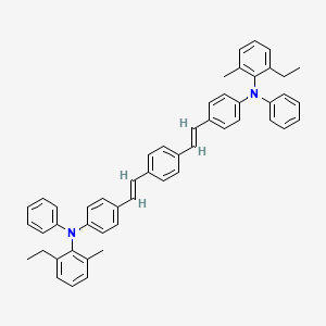 molecular formula C52H48N2 B3316718 N-(4-((1E,22E)-4-((E)-4-((2-Ethyl-6-tolyl)(phenyl)amino)styryl)styryl)phenyl)-N-(2-ethyl-6-tolyl)benzenamine CAS No. 954497-18-8