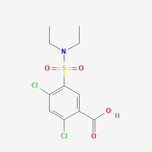 molecular formula C11H13Cl2NO4S B3316726 2,4-Dichloro-5-(diethylsulfamoyl)benzoic acid CAS No. 95454-00-5