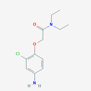 molecular formula C12H17ClN2O2 B3316779 2-(4-amino-2-chlorophenoxy)-N,N-diethylacetamide CAS No. 954571-02-9