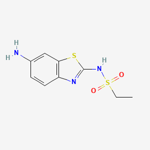 molecular formula C9H11N3O2S2 B3316810 N-(6-amino-1,3-benzothiazol-2-yl)ethane-1-sulfonamide CAS No. 954581-32-9