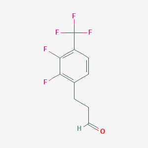 molecular formula C10H7F5O B3316916 Benzenepropanal, 2,3-difluoro-4-(trifluoromethyl)- CAS No. 955403-61-9