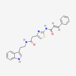 N-(4-(2-((2-(1H-indol-3-yl)ethyl)amino)-2-oxoethyl)thiazol-2-yl)cinnamamide